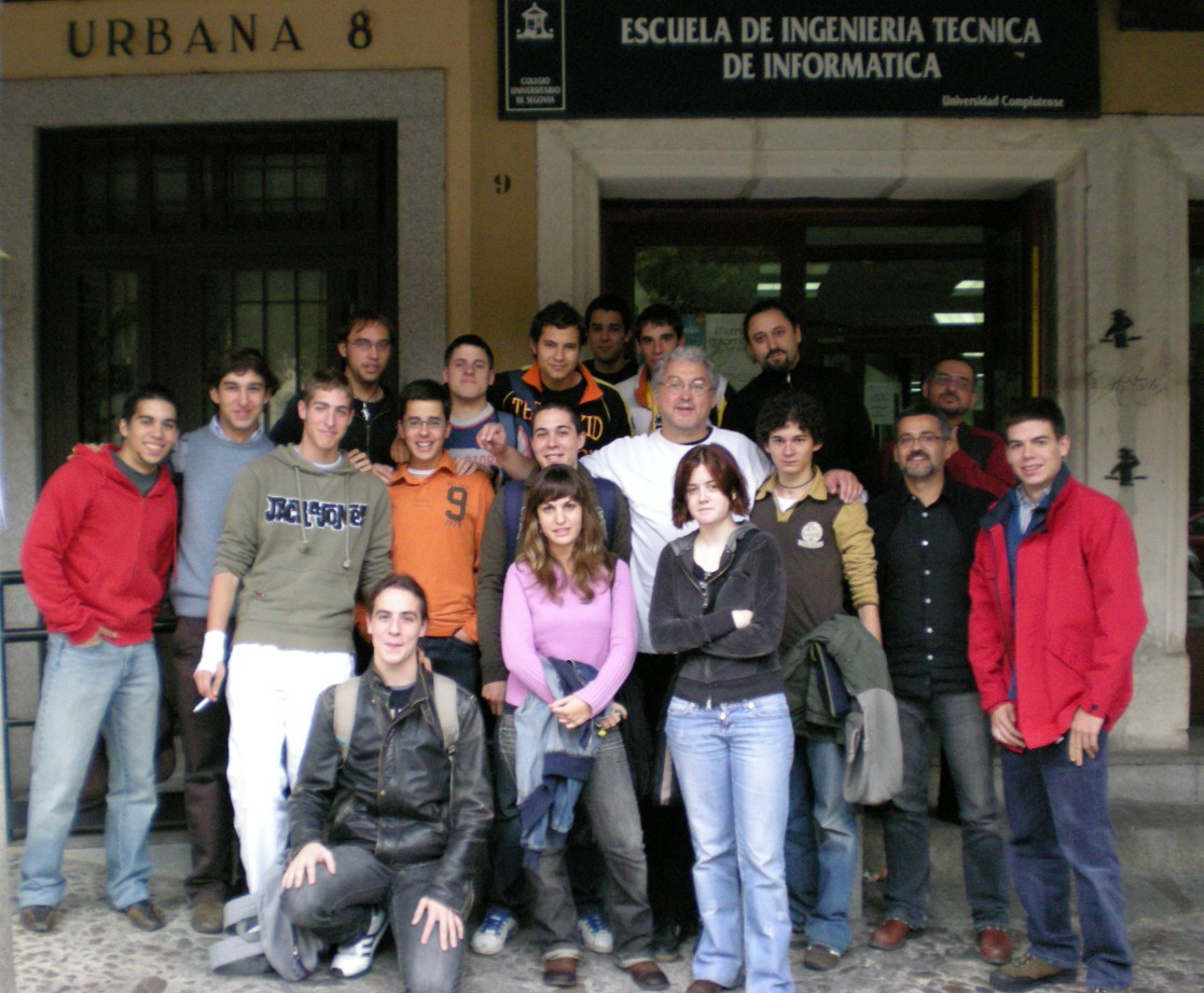 Alexander Meduna and his students at Segovia