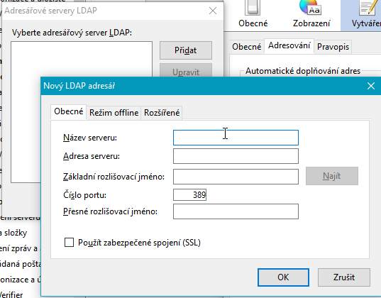 konfigurace ldap