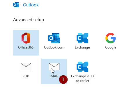 konfigurace MS Outlook